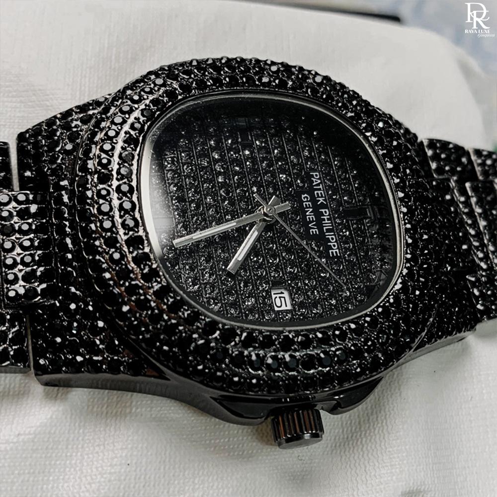 Patik Philippe Blacked Iced Out Chain Watch